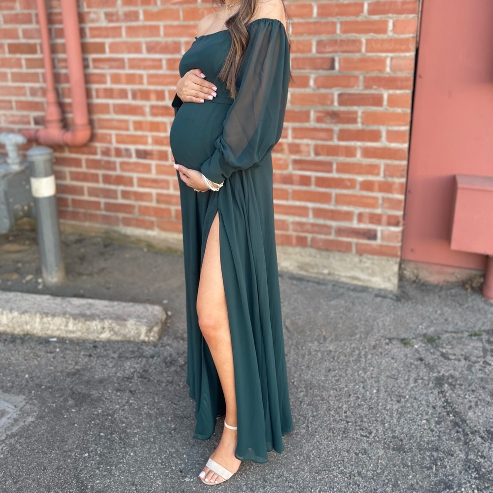 lulus emerald green dress size M.